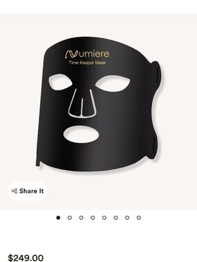 Lumiere Time Keeper Mask — Black LED Facial Therapy Mask